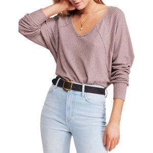Free People Santa Clara Thermal Top Sweater XS